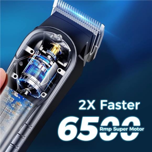 Hair Clippers for Men,5 Hours Cordless Hair Cutting Kit with 10Combs,LED Display - Picture 4 of 6